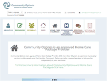 Tablet Screenshot of communityoptions.com.au
